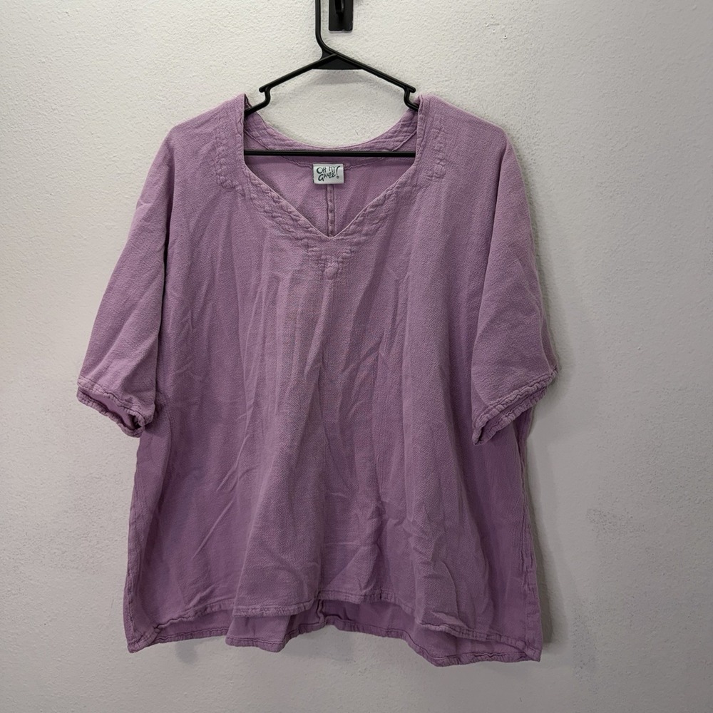 Oh My Gauze Top 3 XXL Lagenlook Boho Minimalist Beach Coastal Relaxed Purple